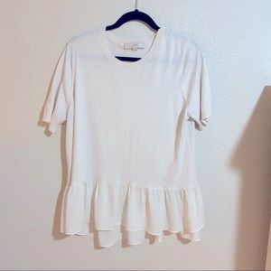 loft white peplum